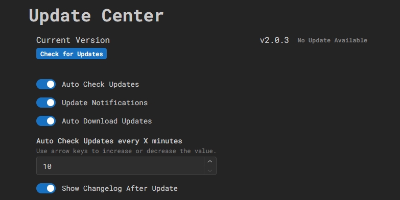 Update Center